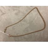 A 9ct gold curb link chain, 42cm, 16g