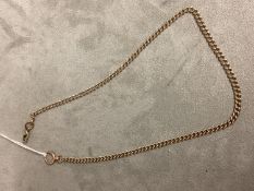 A 9ct gold curb link chain, 42cm, 16g