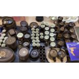 Large collection of Denby Arabesque Dinner ware, approx 170 pieces, together with Book Denby Pottery