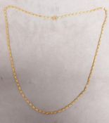 A yellow metal necklace, probably 18ct gold necklace (foreign mark)