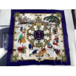 5 silk scarves, including one Hermes , Italian, etc one from the British Presidency of the