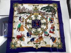 5 silk scarves, including one Hermes , Italian, etc one from the British Presidency of the