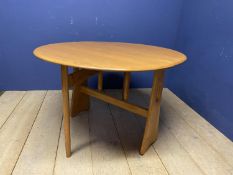 ERCOL, fold down circular dining table, 106cm diameter