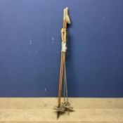 Two pairs of vintage ski poles, larger by Rennmodel 140cm