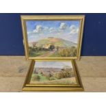 Frank Palmer, two oil on boards, Brailes Hill signed and dated 1990 28 x 38cm ; and another