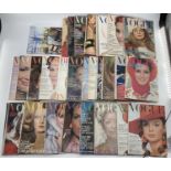 A collection of mid to late C20th fashion magazines, Vogue, beauty etc