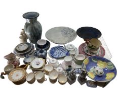 Large collection of C19th and C20th ceramics to include Masons, Torquay Motto ware, gilt tea set and