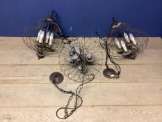 Three wire design, hanging chandelier lights