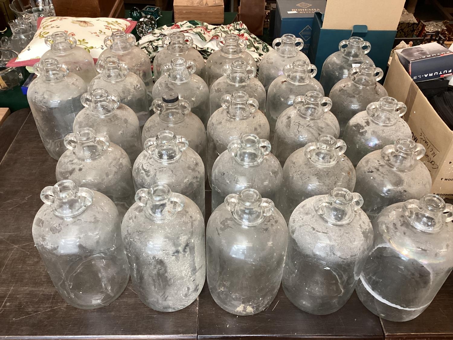 A quantity of glass bottles Demi John flasks (27)