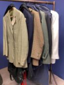 A quantity of good quality gents clothing, including Saville Row suits