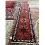 Narrow Heriz runner, Persia�Size. 4.75 x 0.90 metres