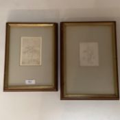 GEORGE CHINNERY (1774-1852) Two pencil sketches on paper, unsigned, Verso Geo Chinnery RA (Macao