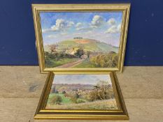 Frank Palmer, two oil on boards, Brailes Hill signed and dated 1990 28 x 38cm ; and another
