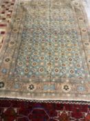 Fine c.1920�s Veramin carpet, Persia�Size. 3.00 x 2.21 metres�Lovely rug with a rare light blue