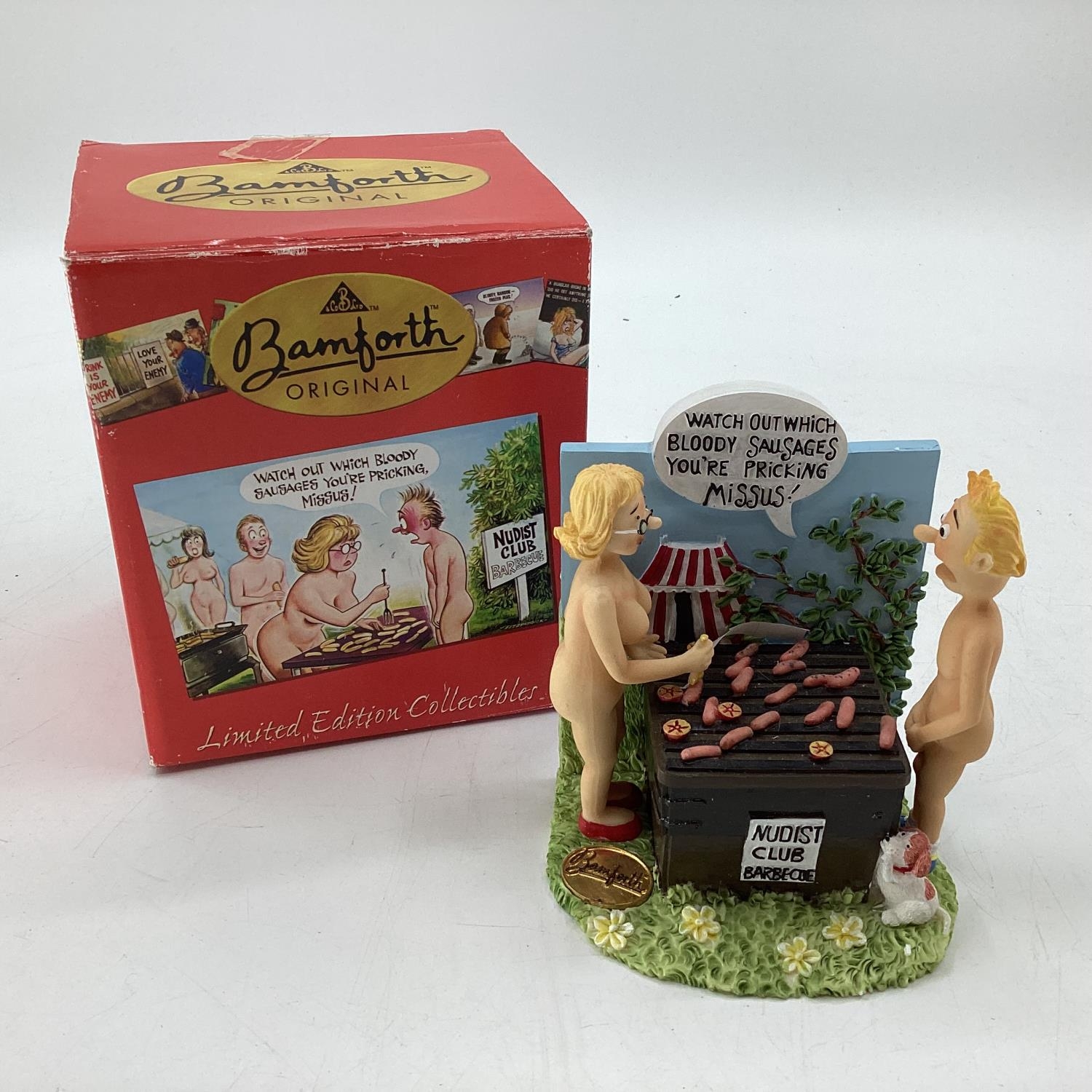 BAMFORTH: Four Bamforth original ceramic novelty figure groups, three in original boxes based on - Image 15 of 16