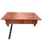 Contemporary Indian hardwood coffee table low wooden coffee table 140cm L x 74cm D x 40cm H