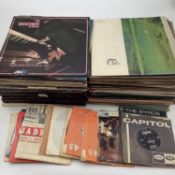 A collection of Lps and 7" vinyl records to include Rolling Stone, The Byrds, Procul Harem etc