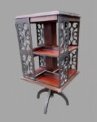 An Edwardian Revolving Bookcase�Height 90 cm, Depth and Width 44 cm