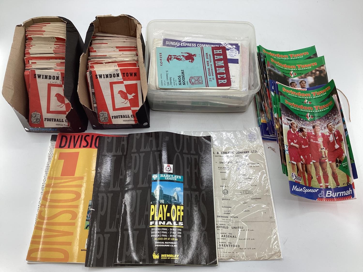 Football Memorabilia, including Swindon Town programmes etc, see images for details