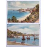 L M Avondale (xx) watercolour on board of Tenby harbour , plus one similar