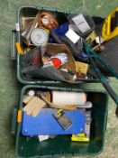 boxes of house clearance tools and miscellaneous, all sold as seen