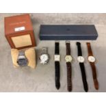 A collection of high street fashion watches, Raymond Well, Jacques Farel, Slazenger