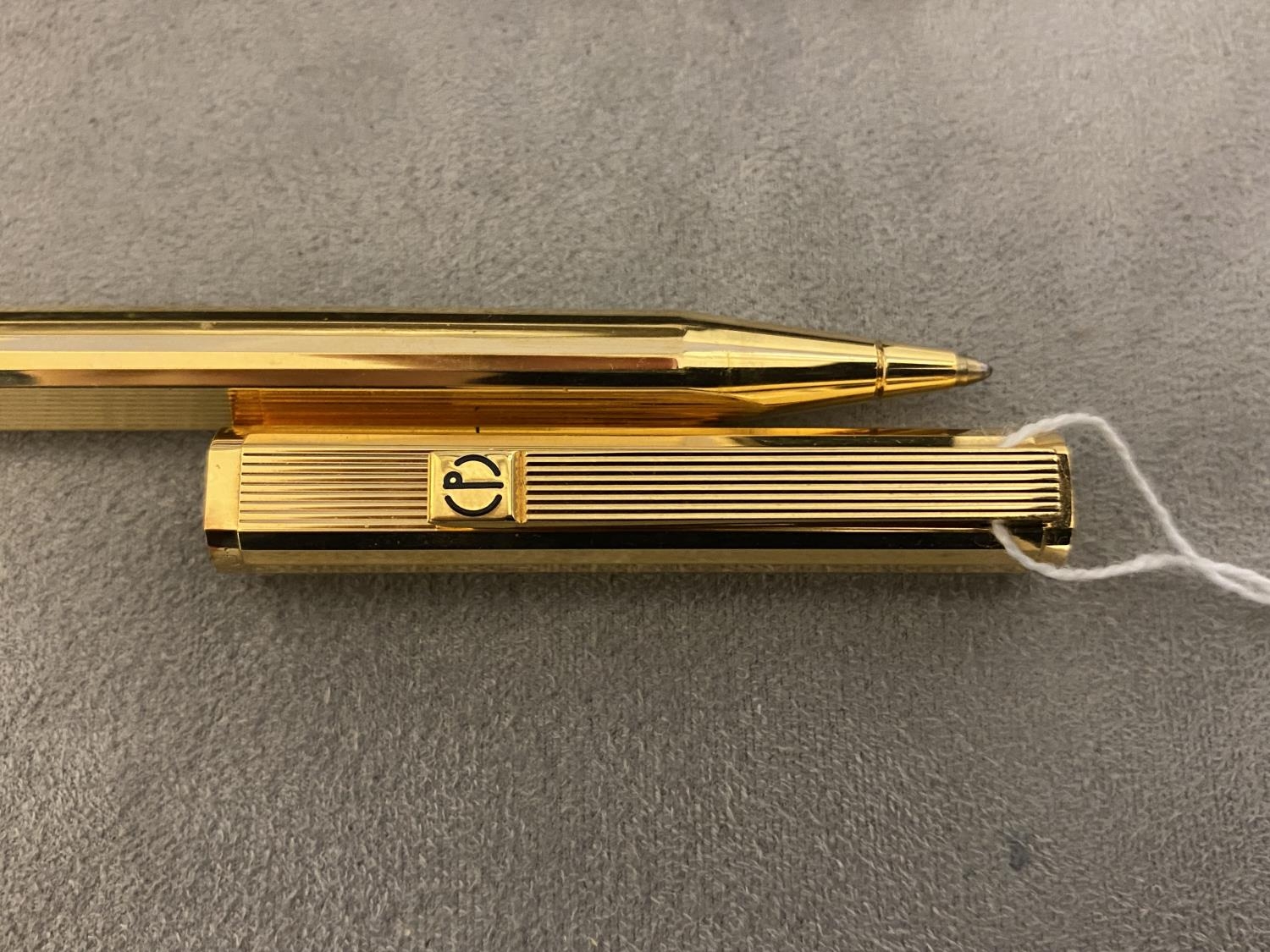 A gold plated Dunhill ball point pen in original box - Image 2 of 2