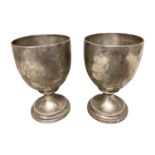 A pair of Sterling Silver goblets by M H Dublin, 1894, 600g