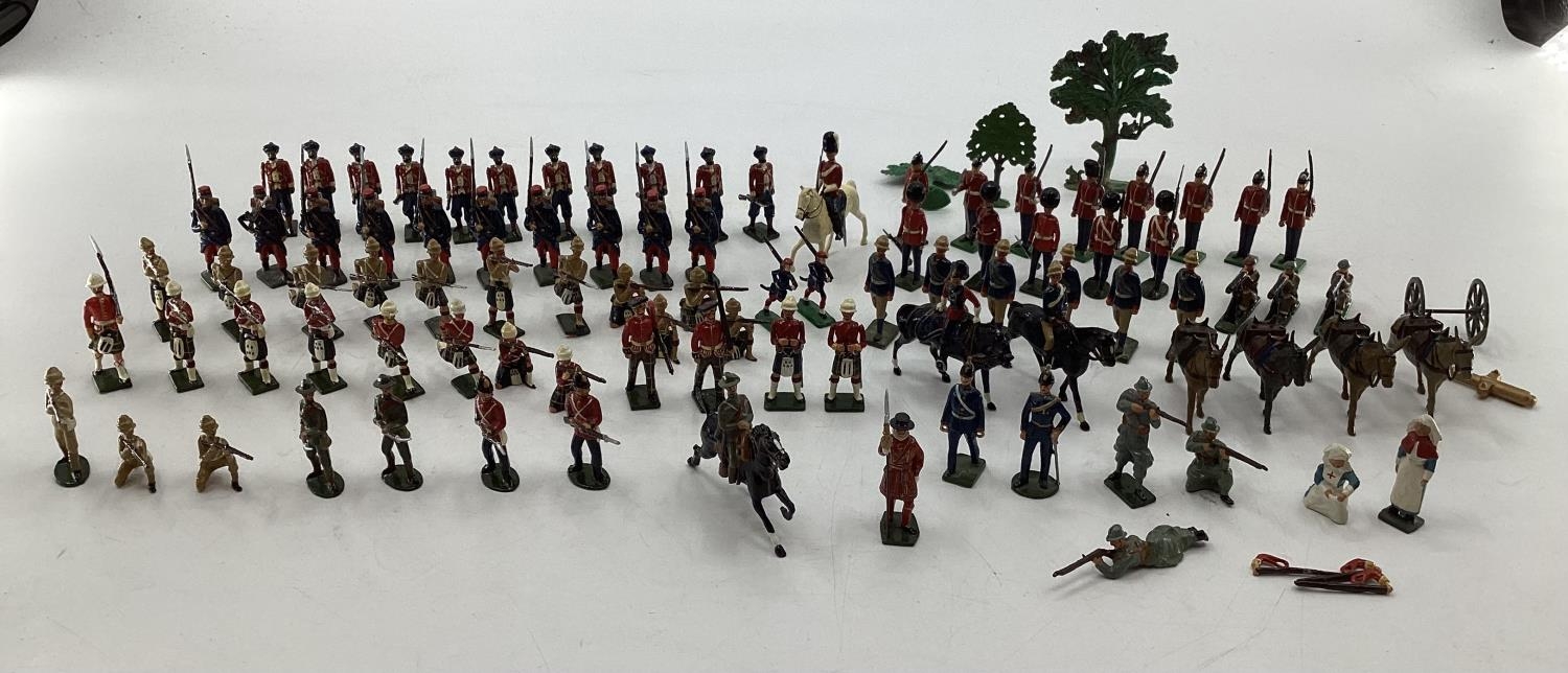 A Collection of hand painted cast lead soldiers from "Britain Moulds" nine sets in boxes, British, - Image 3 of 17