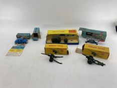 TOYS: A quantity of Dinky and Corgi Toys, see images for details. Militiary items, some boxed,