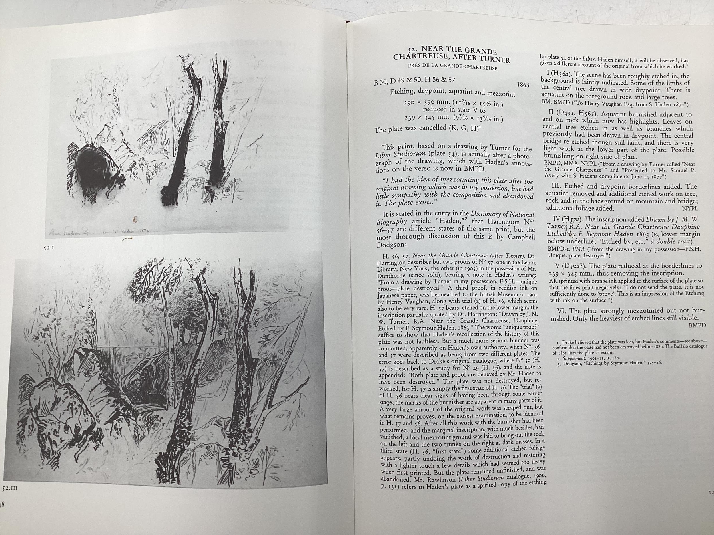 Hardback book: A catalogue Raisonne of the Prints of Sir Francis Seymour Haden, and a pen sketch - Image 5 of 5