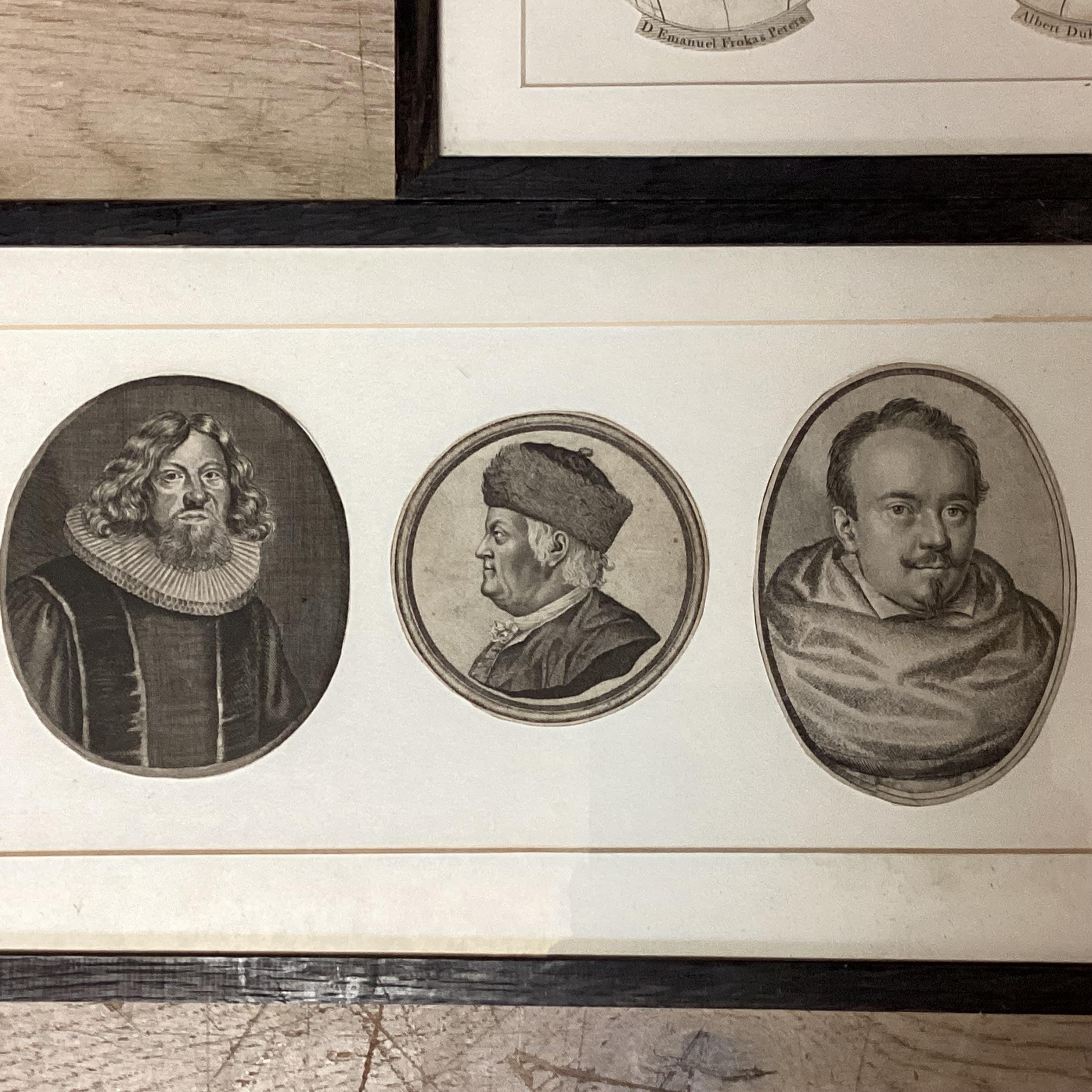 Quantity of framed C19th & C20th portrait prints and pencil sketches of historical figures from - Image 2 of 10