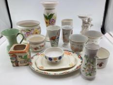 A Collection of C20th ceramics to include a jardiniere on stand