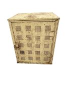 Old vintage meat or cheese safe, as found, some wear, 46cm w x 38cm d x 56 cm h