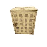 Old vintage meat or cheese safe, as found, some wear, 46cm w x 38cm d x 56 cm h