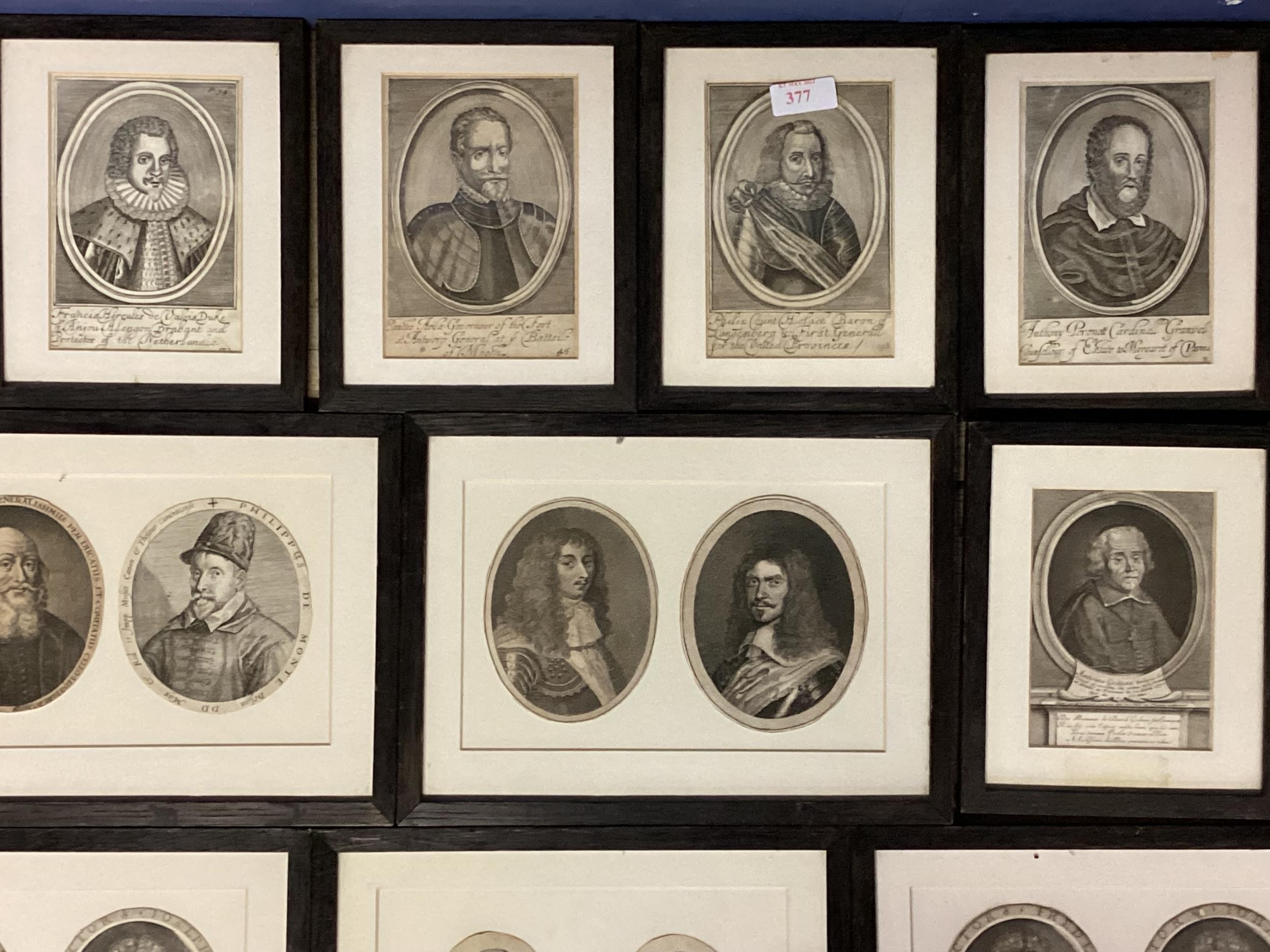 Quantity of framed C19th & C20th portrait prints and pencil sketches of historical figures from - Image 8 of 10