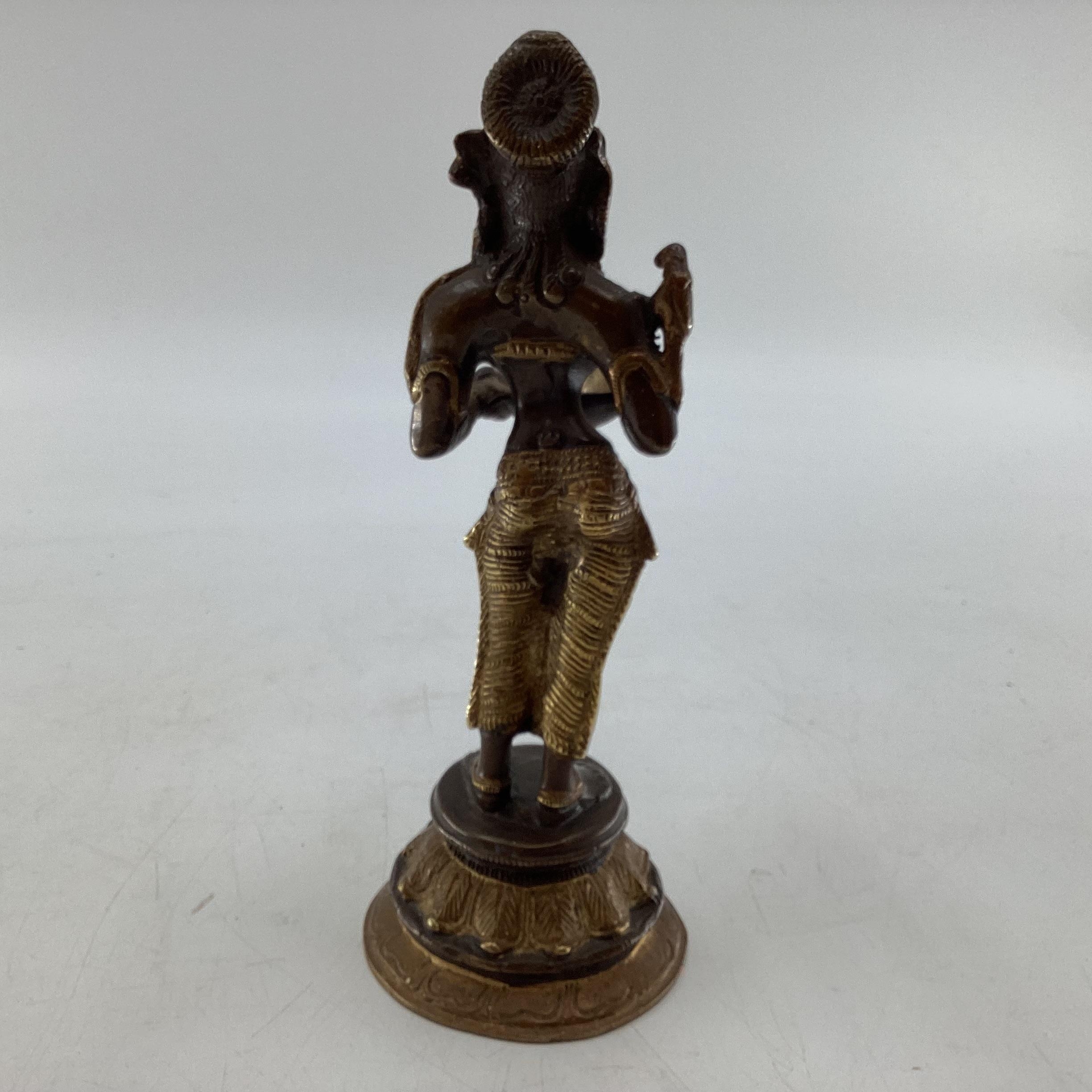 A South Asian bronze figure of Deepa Lakshmi (representation of the Hindu Goddess Lakshmi) symbol of - Image 3 of 6