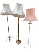 Three various standard lamps, all as found