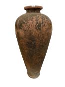 A large terracotta urn, approx. 100cm H, some wear