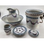 Late C19th / early C20th ceramic washing set by Losol Burslem to include jug, large bowl, slop