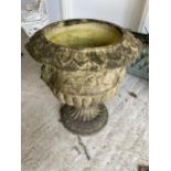 Weathered garden urn