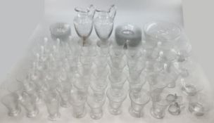 Baccarat, a large collection of matching glassware to include a large bowl, two jugs and other items