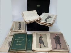 Large collection of vanity fair prints in three metal deed boxes