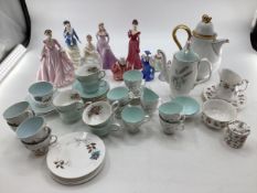 Collection of mixed ceramics to include Royal Doulton and Copeland ceramic ladies, Giselle Queen