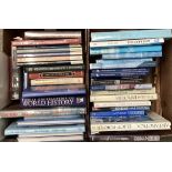 Quantity of hardback books, travel nautical, war, Antarctica etc