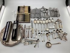 Collection of silver plated and white metal items