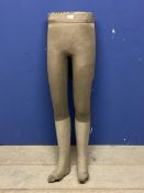 A vintage mannequin base, as found, legs only, ca 11 cm h