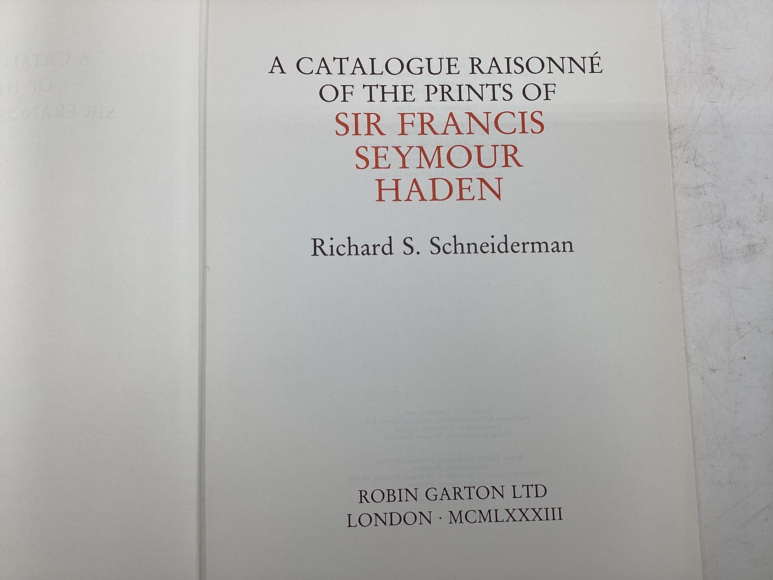 Hardback book: A catalogue Raisonne of the Prints of Sir Francis Seymour Haden, and a pen sketch - Image 3 of 5