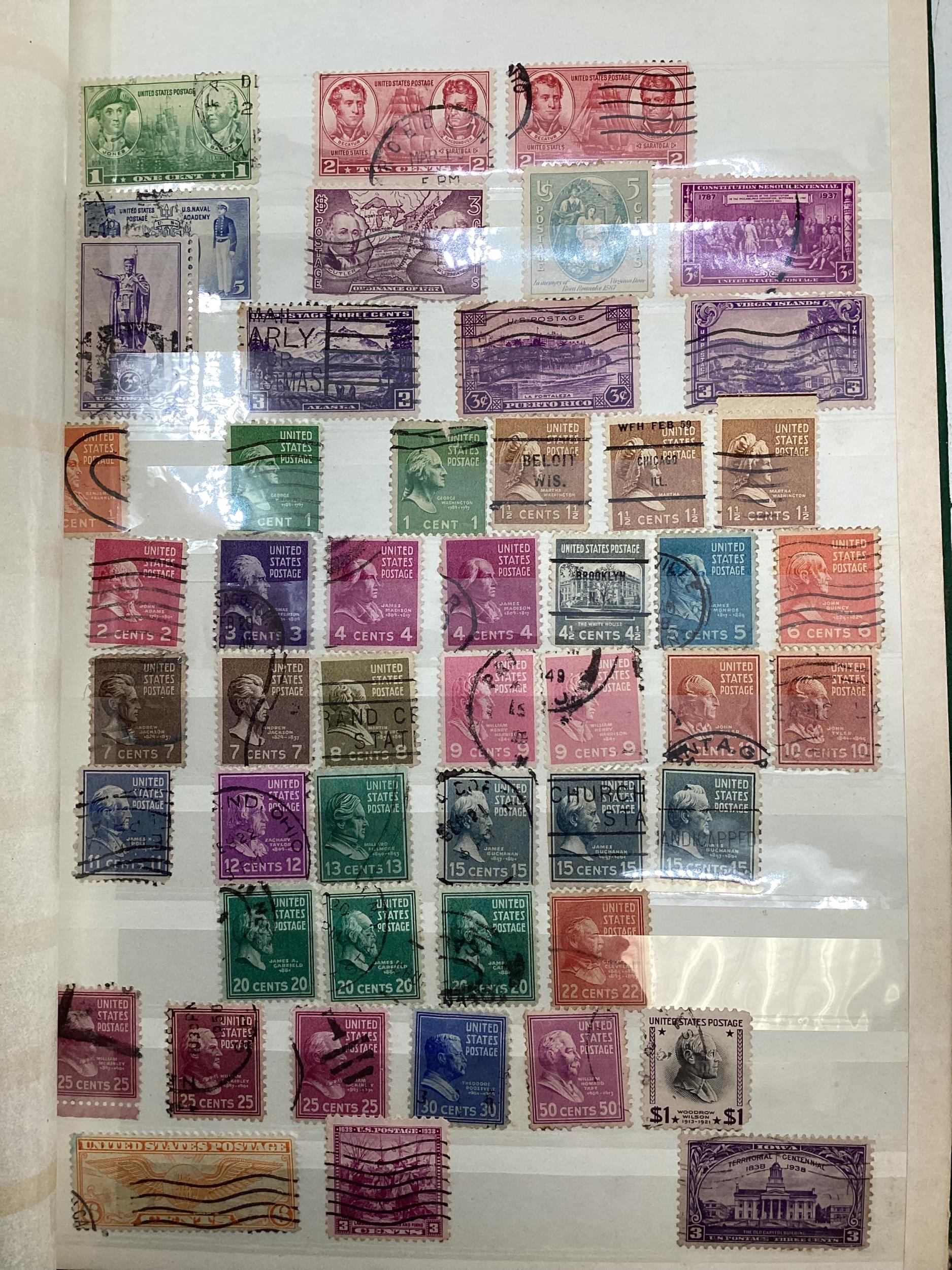 A collection of late C19th early C20th World stamps to include a good collection of early American - Image 5 of 12
