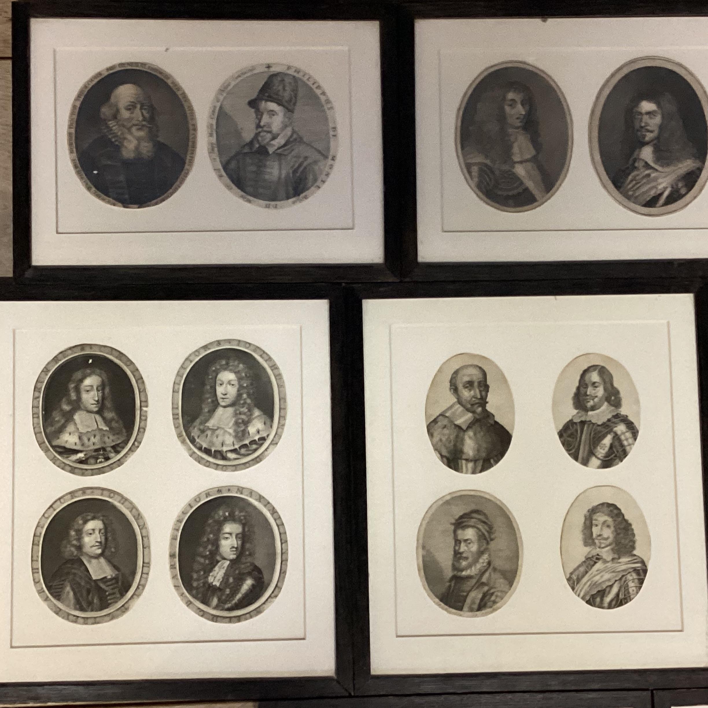 Quantity of framed C19th & C20th portrait prints and pencil sketches of historical figures from - Image 6 of 10